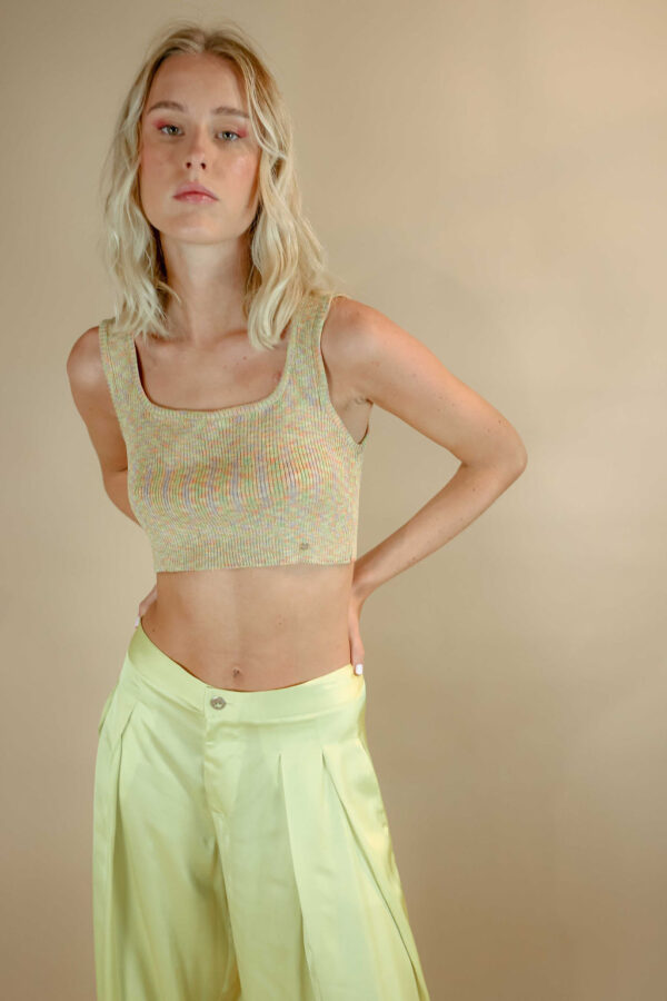 Crop Top Lurex Yarn
