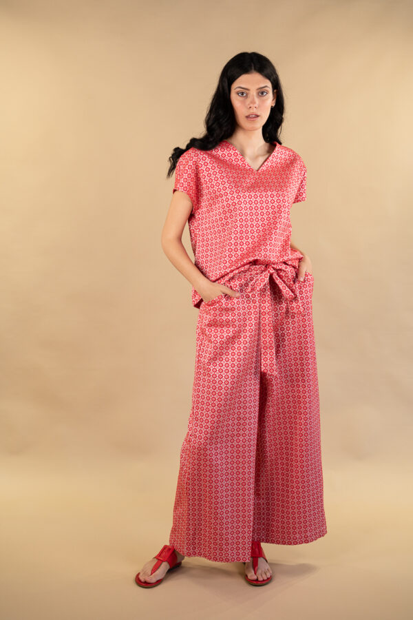 rhombuses drawstring trousers