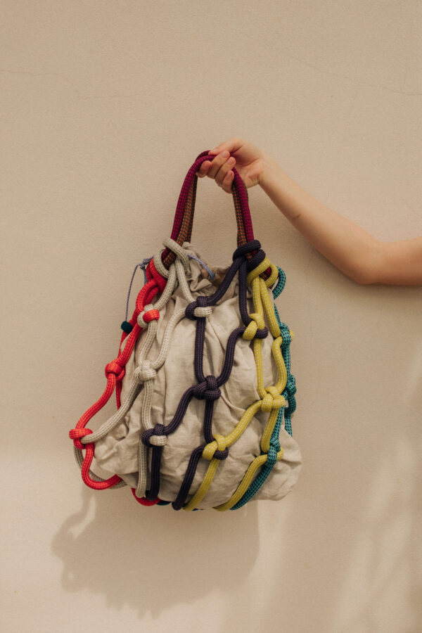 Multicolor macramè bag