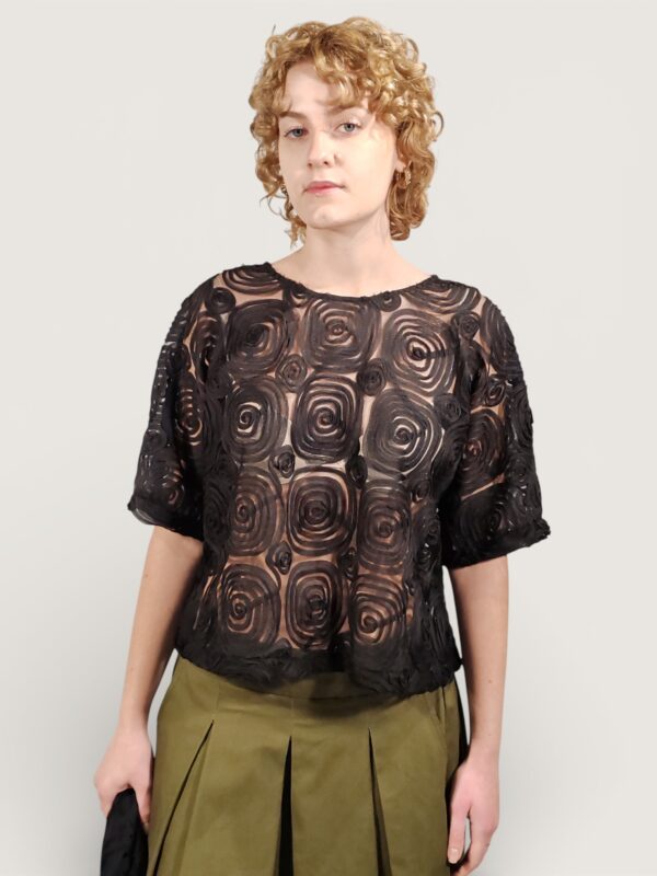 BLUSA IN TULLE CON SPIRALI