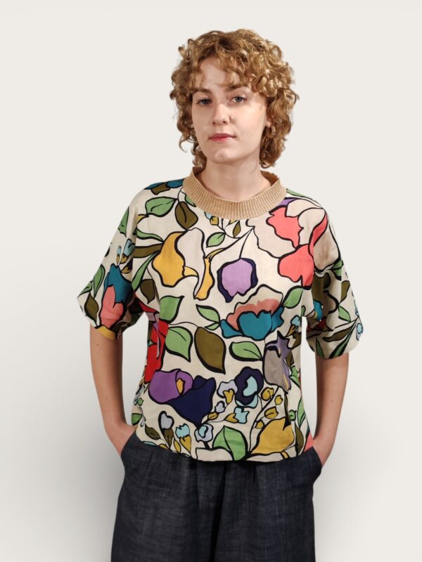 BLUSA FLOREALE MACRO