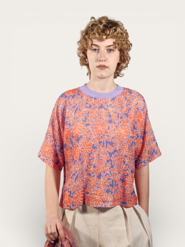 BLUSA FOGLIE ARANCIO