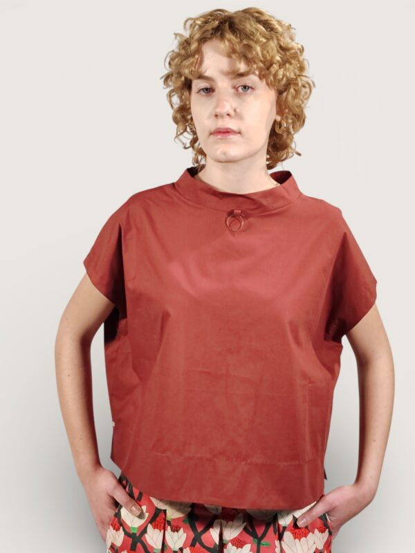 T-SHIRT TERRACOTTA CON ANELLO