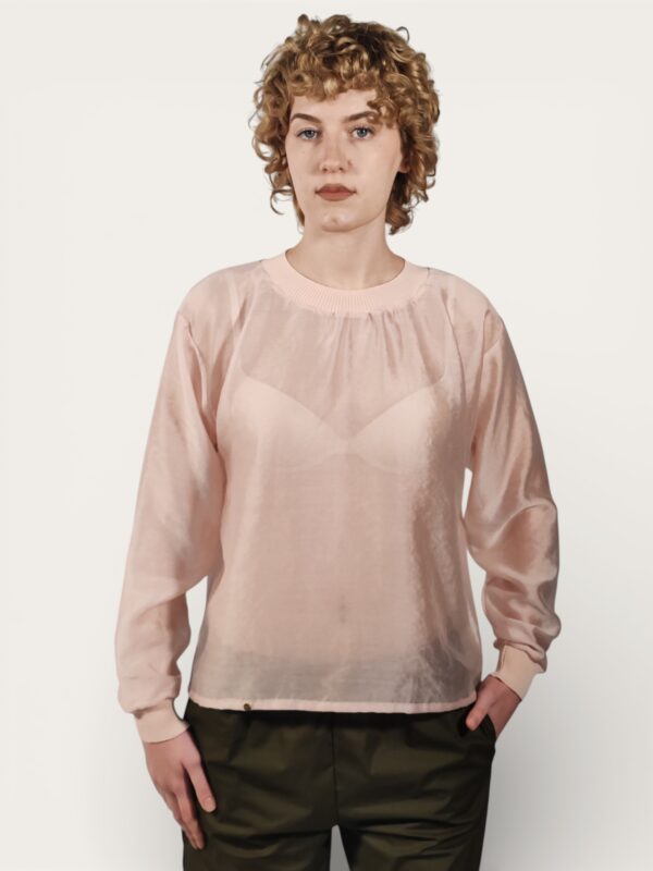 BLUSA SEMITRASPARENTE ROSA